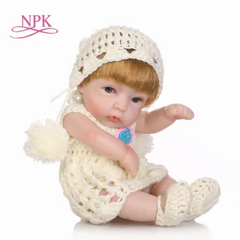 NPK Mini 12-дюймовые мягкие силиконовые куклы-Реборн для всего тела, спящие новорожденные, Bebes Reborn Realista Doll Для подарка, игрушка для ванны