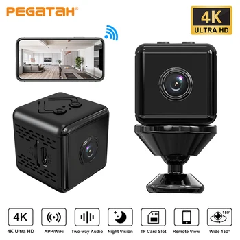 PEGATISAN Мини WIFI Камера 4K Full HD Домашняя Видеокамера Безопасности Ночного Видения Bodycam Обнаружение Движения Видеомагнитофон