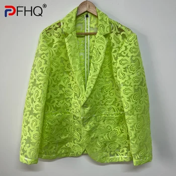 PFHQ Модный дизайн ниши из органзы, мужское повседневное солнцезащитное пальто, Высококачественная Элегантная Стильная одежда для костюмов 2023 года