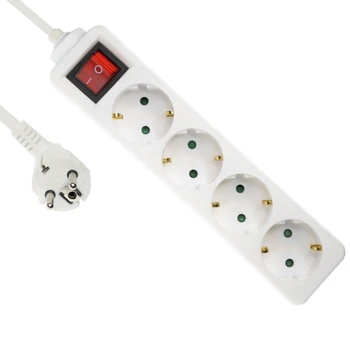 Rdxone 16A EU Power Strip Электронная Розетка Для Домашнего Офиса Сетевой Фильтр EU Plug Extension Smart Socket белый