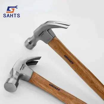 SAHTS Молоток-гвоздодер для деревообработки, многофункциональный ударопрочный стальной молоток, Мелкая фурнитура, защитный молоток, Бытовые ручные инструменты