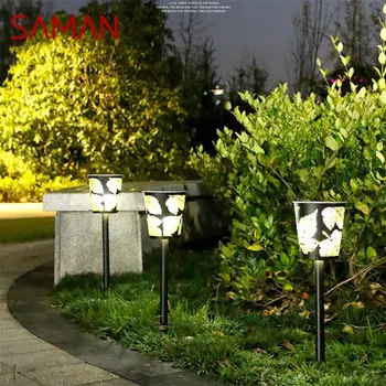 SAMAN Outdoor Lawn Light Креативный солнечный водонепроницаемый IP65 светодиодный садовый современный светильник для дома