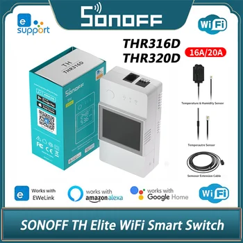 SONOFF TH Elite 16A /20A WiFi Smart Switch ЖК-дисплей Переключатель контроля температуры и влажности Модуль автоматизации умного дома