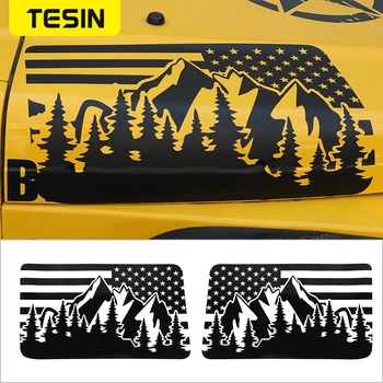 TESIN Car Наклейка С Флагом США Наклейки Для Dodge RAM Наклейка С Флагом США Наклейка Для Dodge RAM 2010-2021 Внешние Детали Автомобильные Аксессуары