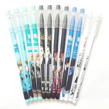 Tokyo Revengers Pen Anime Stationery Store черная гелевая ручка 12 шт. /кор. Kawaii Pen School Suppli Pen