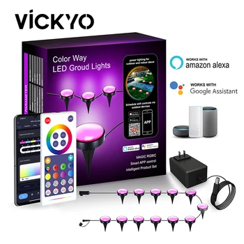 VICKYO Smart String Light, Tuya WiFi RGBIC Fairy Light, уличная гирлянда, водонепроницаемая струнная лампа для празднования Дня рождения, свадебного декора