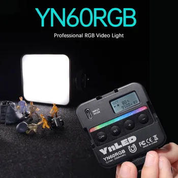 YONGNUO YN60RGB Карманный RGB Видеосигнал 2500 K-9500K Регулируемый Небольшой Портативный Светодиодный Видеосигнал Для Заполнения Видео С 1/4 Резьбовым Сиденьем Для Холодного Башмака