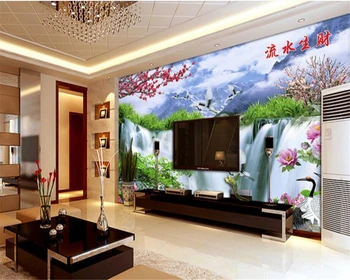 beibehang 2017 новые эстетические декоративные обои papel de parede 3d обои plum blossom пейзаж пейзажная живопись tapety