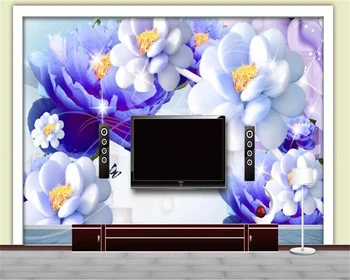 beibehang papel de parede 3d Пользовательские Цветочные Обои 3D Настенная Роспись для спальни Blue Demon Ji TV Background обои для стен в рулонах