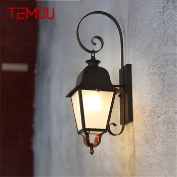 · Уличные настенные бра TEMOU, светильник, классическая светодиодная лампа, водонепроницаемая декоративная для дома, виллы на крыльце