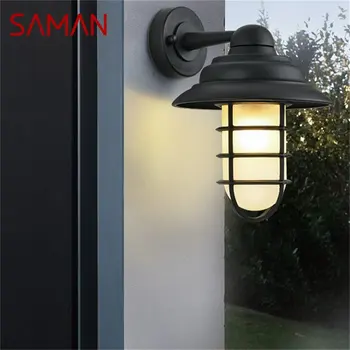 · Уличные настенные светильники SAMAN в стиле ретро, Классическое светодиодное освещение, Водонепроницаемые бра IP65 для дома, веранды, Виллы