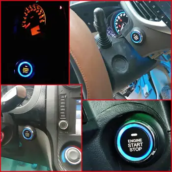 Автомобильная интеллектуальная сигнализация 12V, противоугонная Кнопка запуска двигателя, Кнопка остановки, Ключ управления, Системы зарядки и запуска