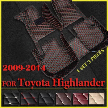 Автомобильные Коврики Для Toyota Highlander Five Seats 2009 2010 2011 2012 2013 2014 Пользовательские Автомобильные Накладки Для Ног Аксессуары Для Интерьера