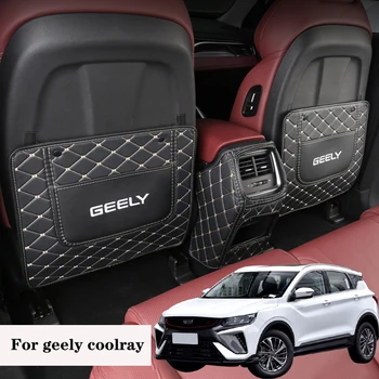 Автомобильный коврик для защиты от детей для Geely Coolray, Износостойкий Кожаный чехол для спинки сиденья, Защитные аксессуары для салона автомобиля