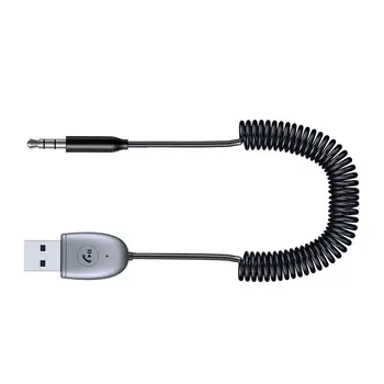 Адаптер AUX Audio 5.0 для автомобильного аудио Разъем USB 2.0-3.5 мм Проводной адаптер 5.0 AUX для автомобиля Приемник 5.0 для автомобиля Автомобильный аудиоприемник