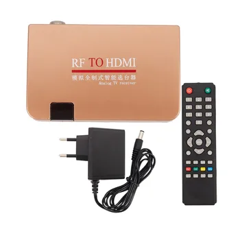 Адаптер преобразователя RF в HDMI Аналоговый приемник Аналоговый ТВ-бокс Цифровая Коробка Пульт дистанционного управления Штепсельная вилка ЕС