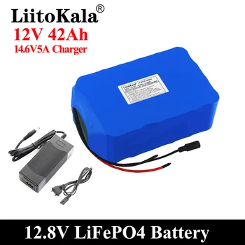 Аккумуляторная батарея LiitoKala 12V 40Ah Lifepo4 Сбалансированная BMS для Электрической лодки и источника бесперебойного питания 12,8 В с 4S 100A BMS