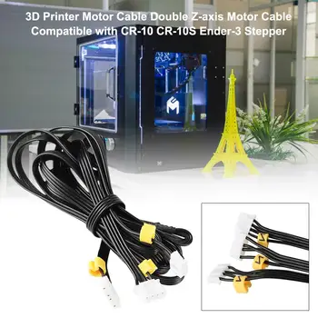 Аксессуары для 3D-принтера CR-10 CR-10S/Ender-3 с шаговым двигателем, двойной кабель двигателя по оси Z 1,5 м