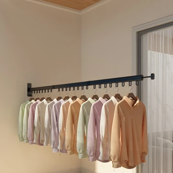 Балконная Складная Вешалка для одежды, Настенный Подоконник, Воздушное одеяло, Телескопическая полка для одежды