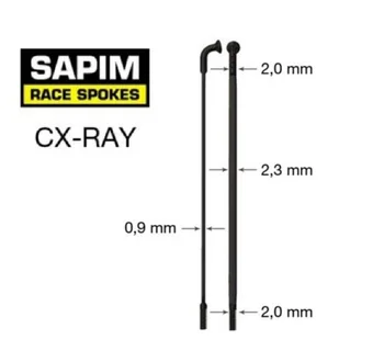 Бесплатная доставка Sapim top grade Cx-ray aero spokes, 4,3 г/шт, сделано в Бельгии, лучшие велосипедные спицы, MOQ 12шт только черного цвета