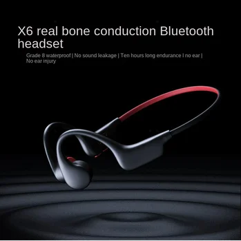 Беспроводная Bluetooth-гарнитура X6 Bluetooth-гарнитура для костной проводимости поставляется с памятью Плавание Бег Спорт