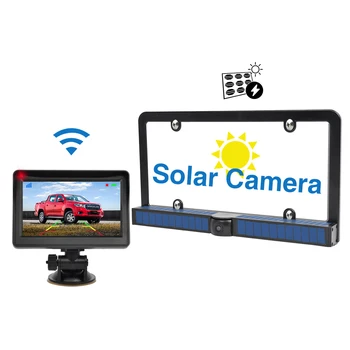 Беспроводная камера заднего вида автомобиля DIY Solar power в США Система мониторинга резервной камеры заднего вида