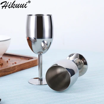 Бокал для вина 2шт 240 мл, полированный серебряный стакан из нержавеющей стали, барный бокал для шампанского, барная посуда, принадлежности для вечеринок