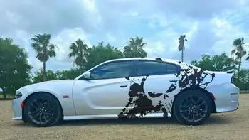 Боковое изображение Charger Punisher (со стороны водителя и пропуска) 2015 + Зарядное Устройство с R / T Scatpack, автомобильные наклейки на капот Hellcat Challen