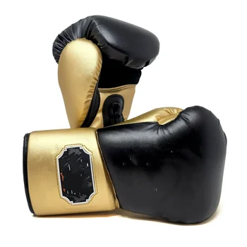 Боксерские перчатки для профессионального спарринга - 18 унций-черный / золотой