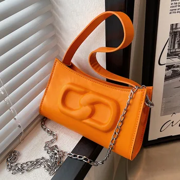 Брендовая дизайнерская женская сумка из искусственной кожи, модная сумка через плечо с цепочкой, сумка с клапаном, тренд 2022