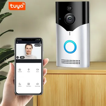 Видеодомофон 1080P Wifi Умный дом Приложение Tuya Телефонный звонок Аудио Домофон Беспроводная камера Дверного звонка