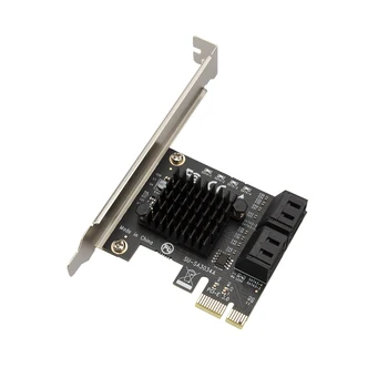 Видеокарта Адаптер удлинителя USB-кабеля 4 Порта SATA III PCI E Express 3.0 X1 Адаптер карты расширения контроллера 6 Гбит/с