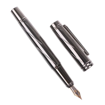 Винтажные Роскошные мужские металлические Перьевые ручки среднего размера 0,5 мм, принадлежности для письма