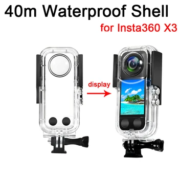 Водонепроницаемые корпуса для панорамной спортивной камеры Insta360 X3 Погружной чехол для дайвинга длиной 40 м для аксессуаров Insta360 ONE X3