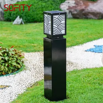 Газон SOFITY Outdoor Освещает Ретро-Черную Садовую Лампу LED Waterproof IP65 Home Decorative для Дуплекса