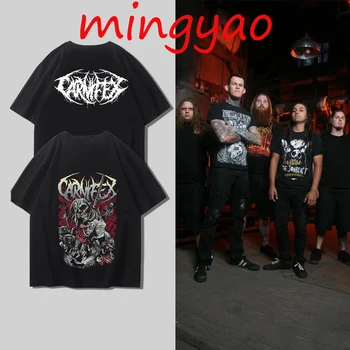 Группа Carnifex Executioner, ретро футболка Cautto с коротким рукавом, мужская и женская уличная рок-футболка Dark Cautto, рок-тренд