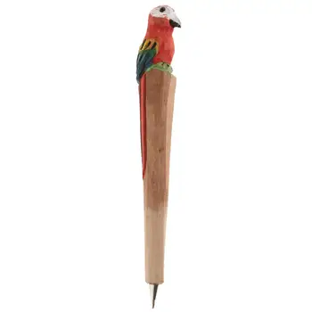 Деревянная ручка с резьбой в виде животных - шариковая ручка ручной работы из натурального дерева с милыми животными, многоразовые принадлежности