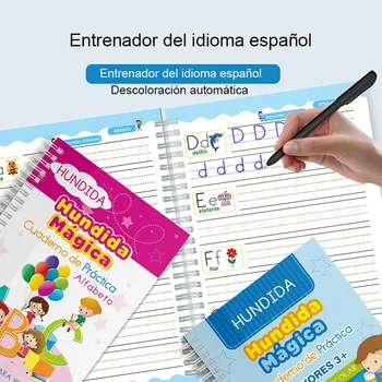 Детская книжка для рисования на испанском языке, обучение управлению ручкой, Волшебное рисование, Детский рождественский подарок Монтессори
