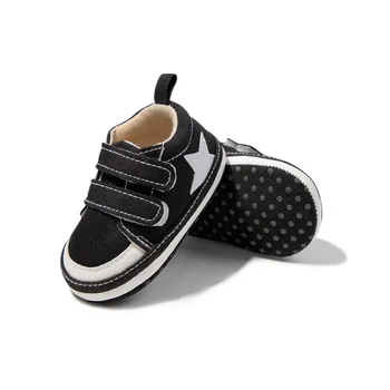 Детская обувь 0-18 месяцев, детская обувь для малышей, первые ходунки для маленьких мальчиков, противоскользящая синяя черная домашняя обувь 1 год 2 года