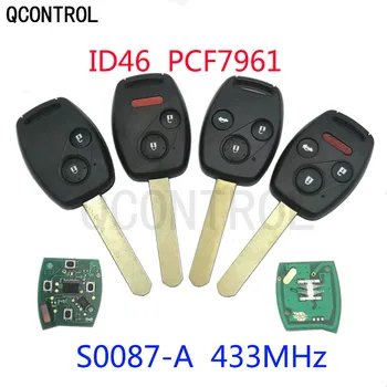Дистанционный Ключ QCONTROL для Honda S0087-A Accord Element Pilot Civic CR-V HR-V Fit Insight City Jazzs Odyssey ID46 с чипом 433 МГц