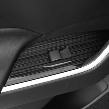 Для Toyota Rav4 Rav 4 2019 2020 Внутренняя отделка автомобиля Авто Сталь Углеродное волокно Внутренняя Отделка дверной ручки переключателя стеклоподъемника