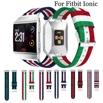 Для ремешков Fitbit Ionic Дышащие Удобные Регулируемые сменные нейлоновые спортивные браслеты для Fitbit Ionic