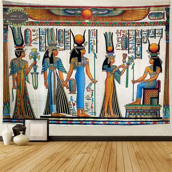 Древний Египетский Гобелен, висящий на стене, домашний декор в стиле бохо, украшение спальни, гостиной, Фреска, Фон Пирамиды фараона, Гобелены