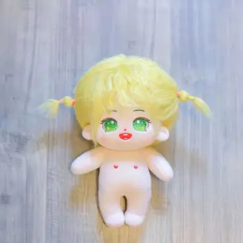 Желтые вьющиеся волосы 20 см, Корейская кукольная одежда Kpop EXO, милый костюм, мягкие игрушки, куклы, плюш для кукол-кумиров, подарок