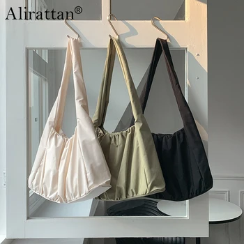 Женская сумка Alirattan 2023, осенняя новинка, простая нейлоновая сумка-мессенджер большой емкости, Chaussure Femme