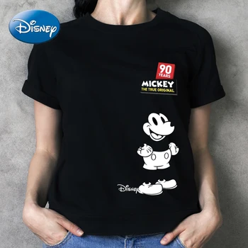 Женские футболки Disney с Микки Маусом для девочек, футболки с Минни, футболки для косплея в стиле аниме на Хэллоуин, женская рубашка в стиле харадзюку