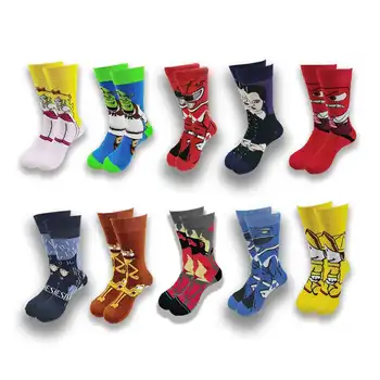 Забавные носки с принтом в стиле хип-хоп, хип-хоп унисекс, удобные модные носки для скейтбординга, счастливые мужские носки