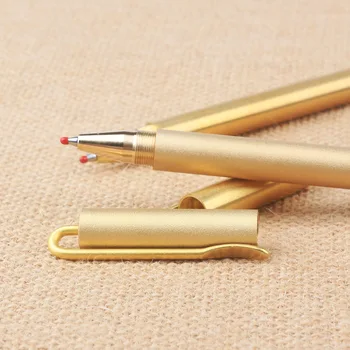 Зажим для ручки латунная ручка из чистой латуни ручка для подписи металлическая нейтральная ручка канцелярские принадлежности матовый логотип ручной работы