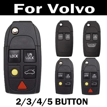 Замена 2/3/4/5 Кнопок Дистанционного Откидывания Брелка Для Автомобильных Ключей Чехол Для Volvo S80 S40 V50 XC70 XC90 C30 S60 V70 C70 вольво