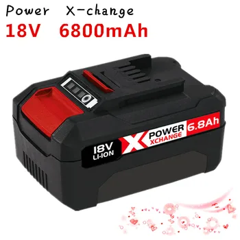 Замена X-Change 6800 мАч для аккумулятора Einhell Power X-Change Совместим со всеми батареями Einhell Tools 18 В со светодиодным дисплеем